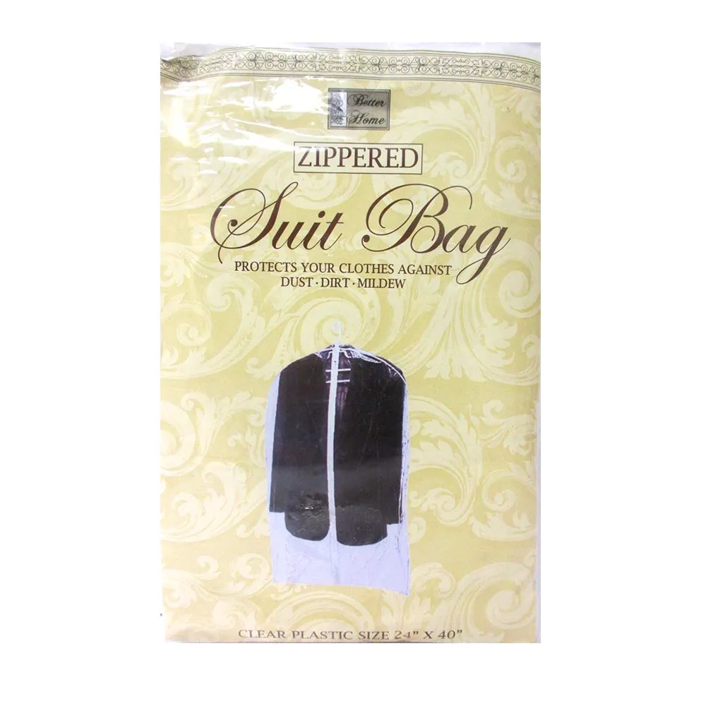 2 Plastic Clear Dust proof Cloth Cover Suit/Dress Garment Bag Storage Protector