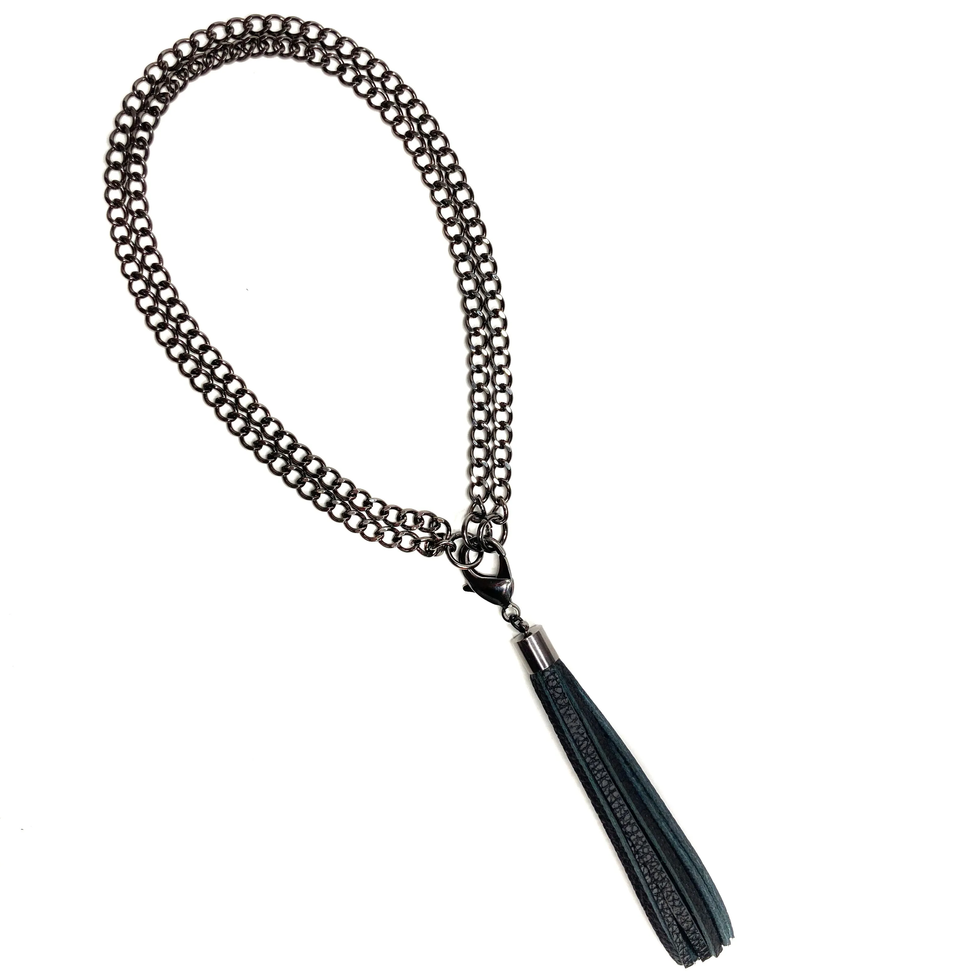 3-in-1 Tassel Necklace © Gunmetal