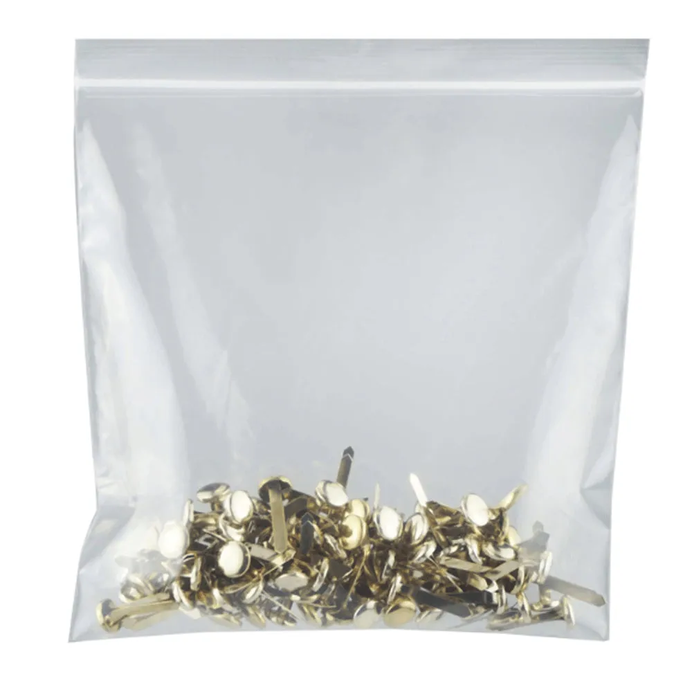 5x5 Zip Slide Lock Bags Clear Plastic Poly Seal Lock Flat Pack Reclosable 400PC