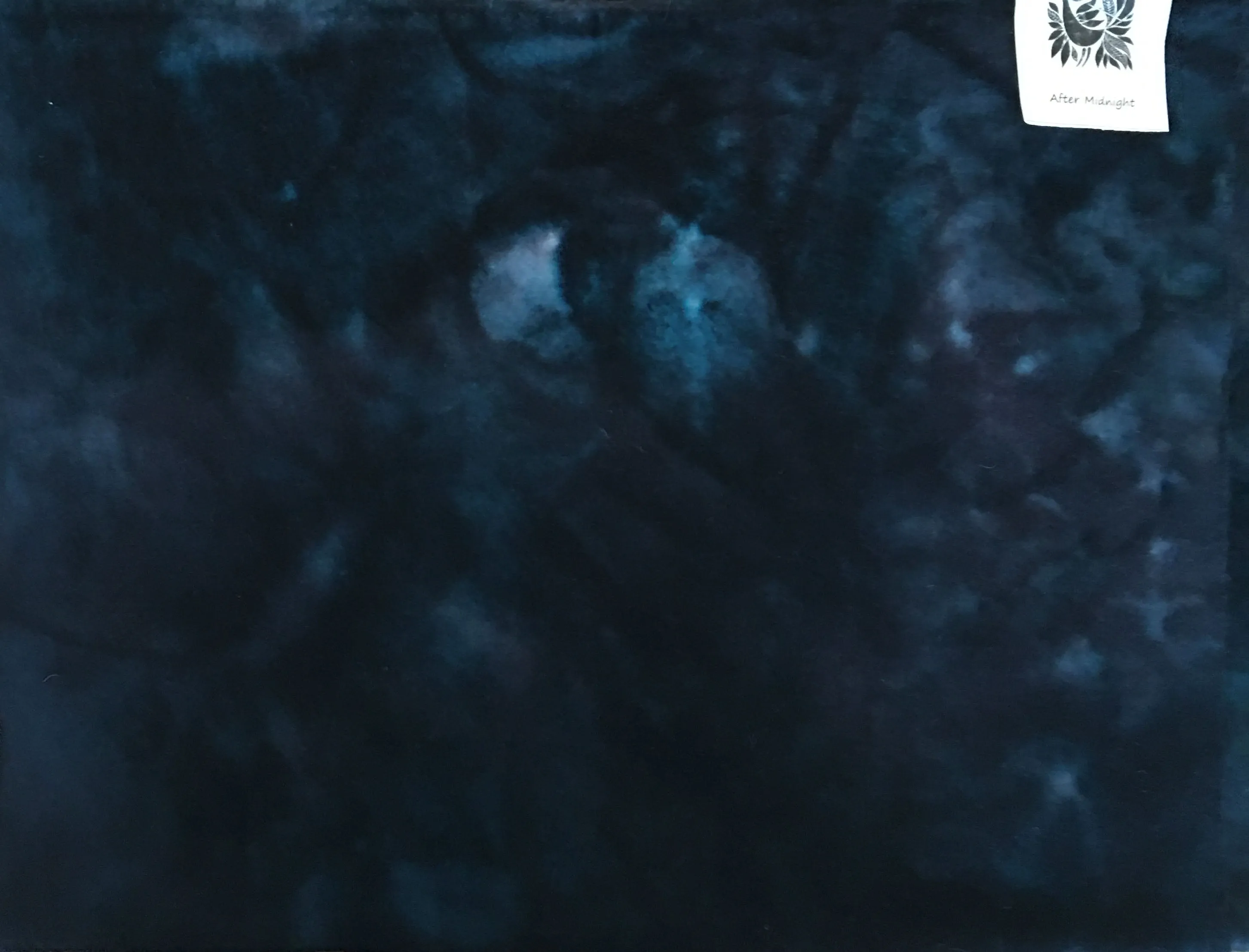 AFTER MIDNIGHT Hand Dyed HALF YARD Wool Fabric for Wool Applique and Rug Hooking