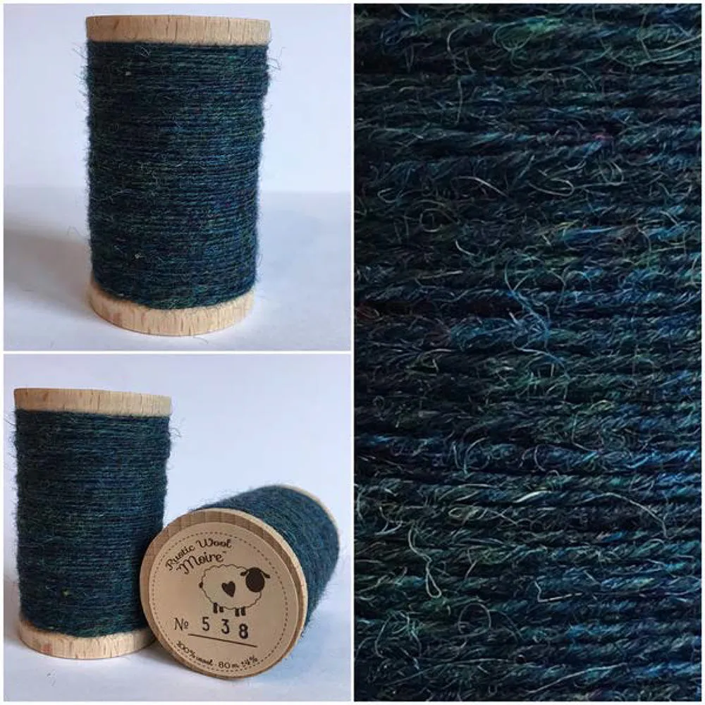 AFTER MIDNIGHT Hand Dyed HALF YARD Wool Fabric for Wool Applique and Rug Hooking