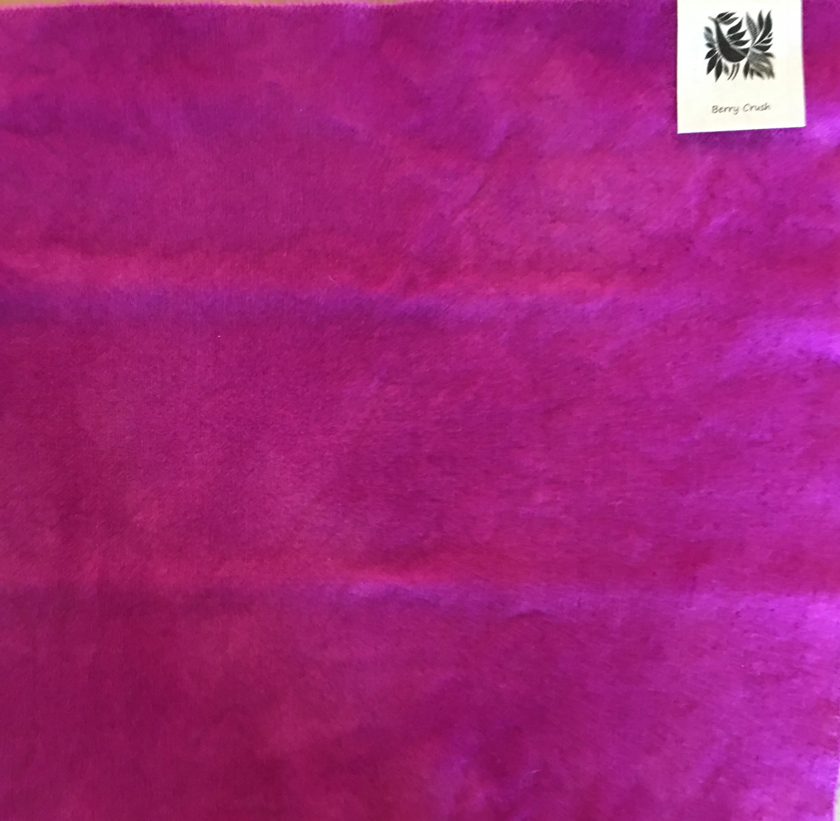 BERRY CRUSH Hand Dyed HALF YARD Wool Fabric for Wool Applique and Rug Hooking