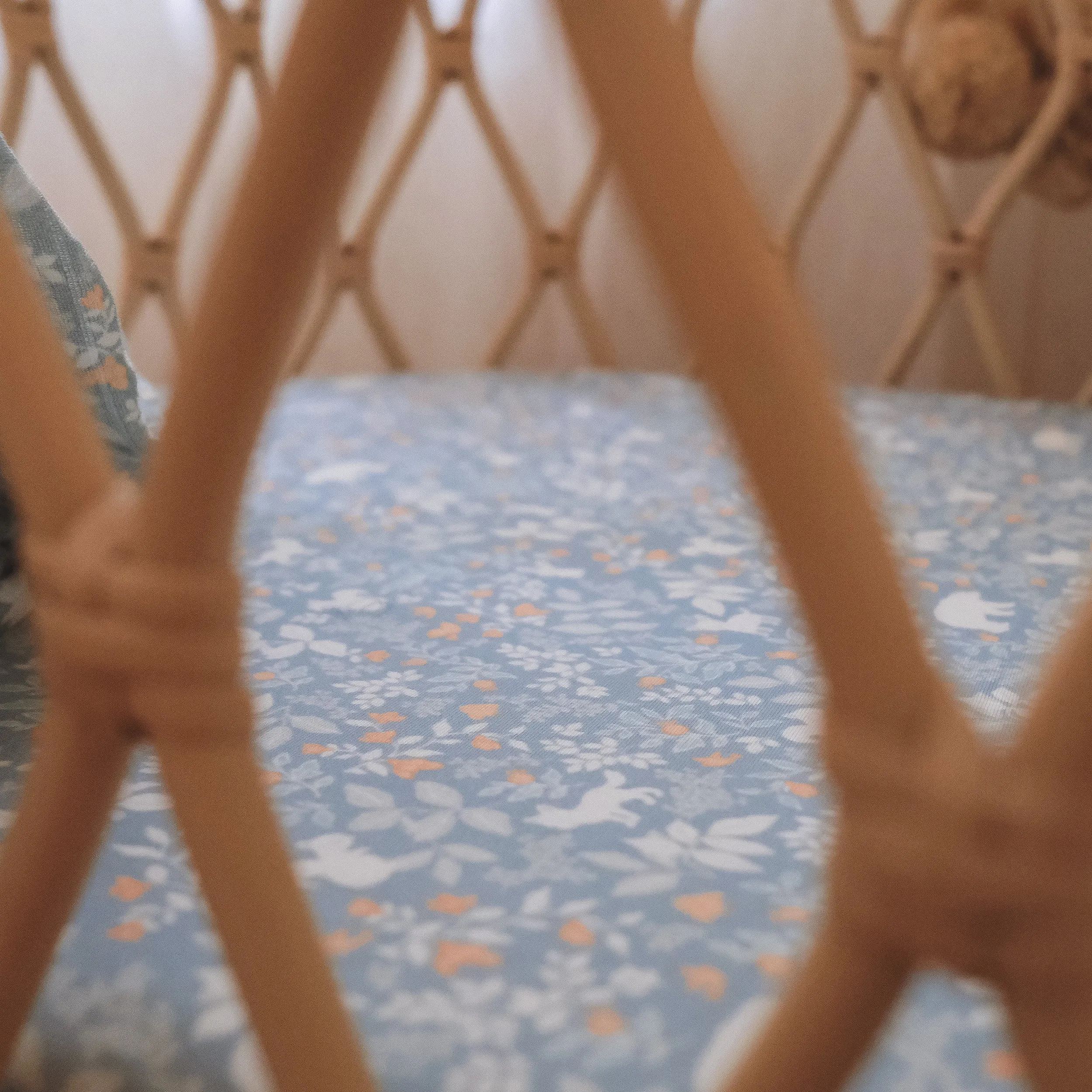 Fox & Fallow Organic Muslin Wrap - Forest Friends Cornflower