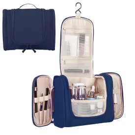 Hanging Travel Toiletry Bag for Men and Women,Compact Makeup Bag,Water-Resistant,Shower Bag for Essentials,Shaving Bag, Organizer Bag(BLUE)