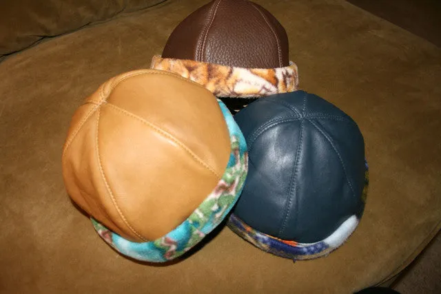 Leather and Fleece Cap