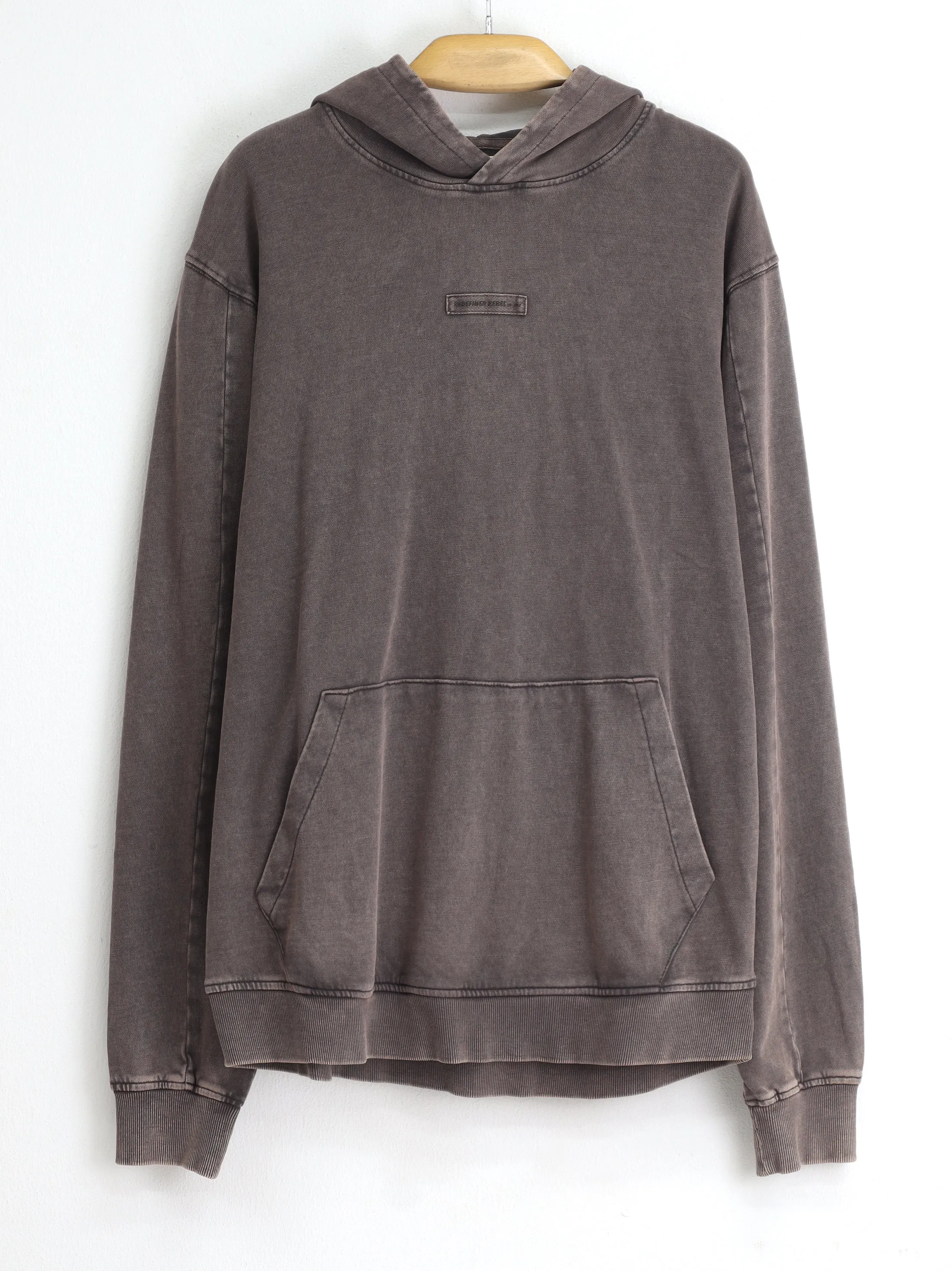 Men's Brand Logo Printed Hoodie,Brown