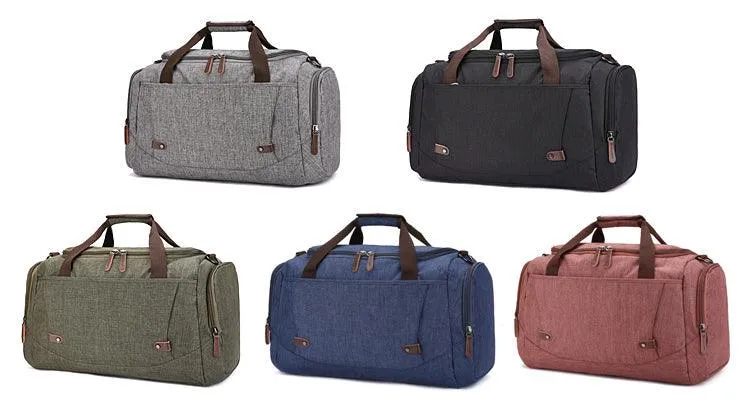 Oxford Multi Pocket Water Resistant Large Capacity Luggage Grey Bags