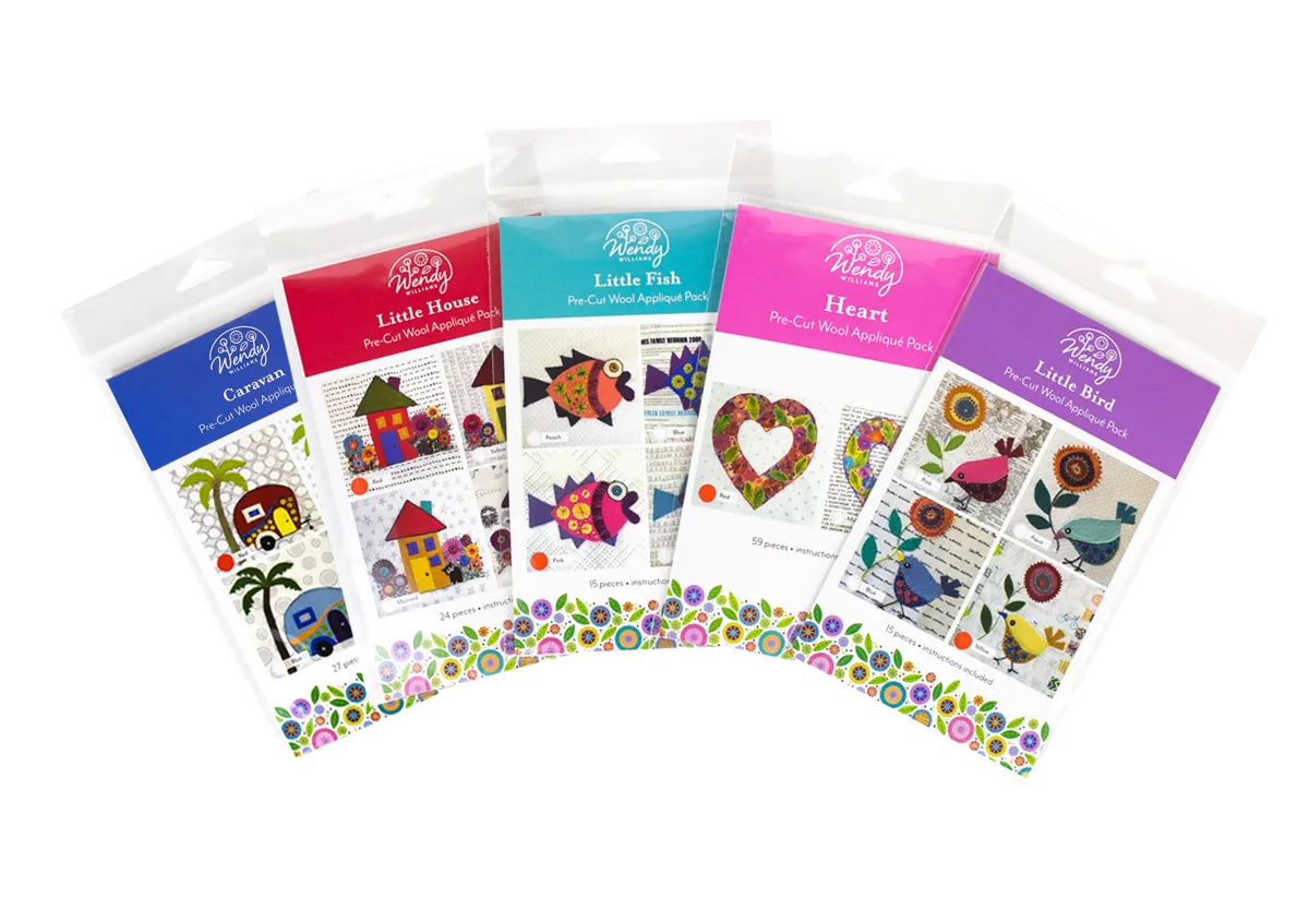 Pre-cut wool kits by Wendy Williams