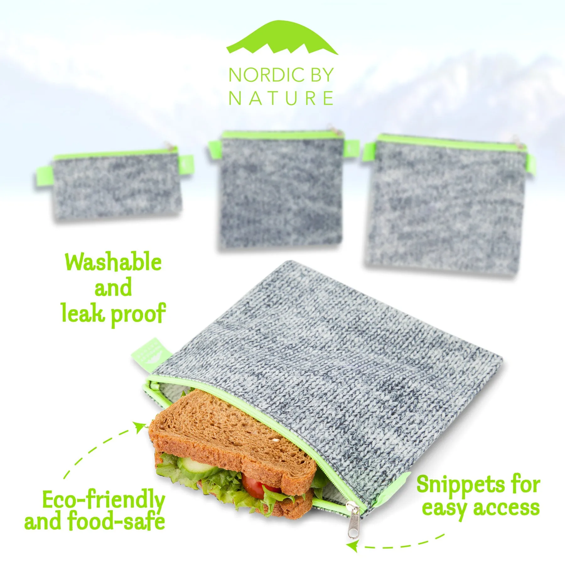 PREMIUM GREY MELANGE SANDWICH SET (4)
