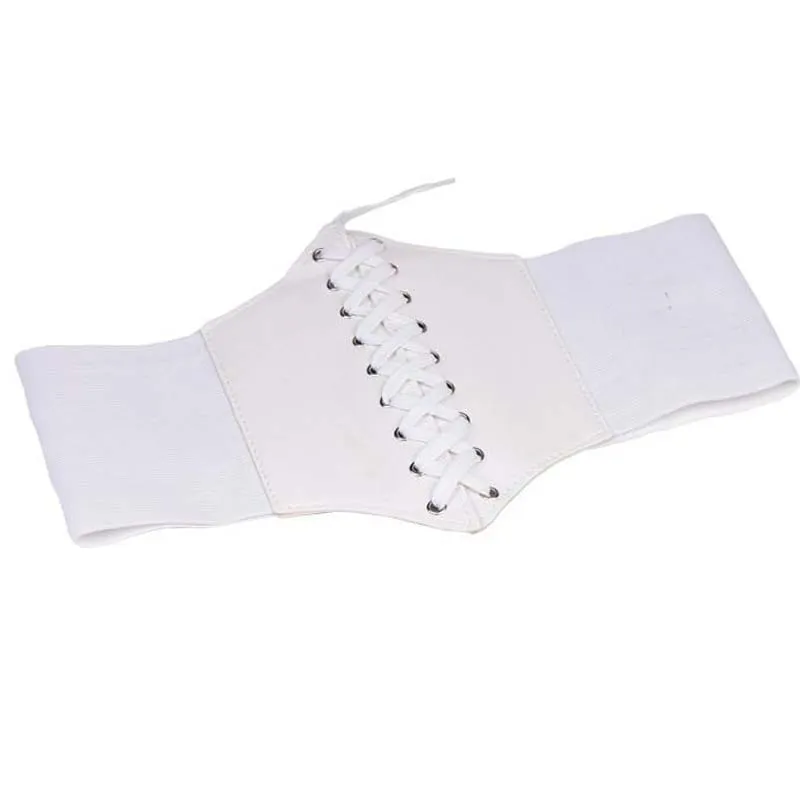 PU Leather Wide Straps Slimming Waistband Corset Belts