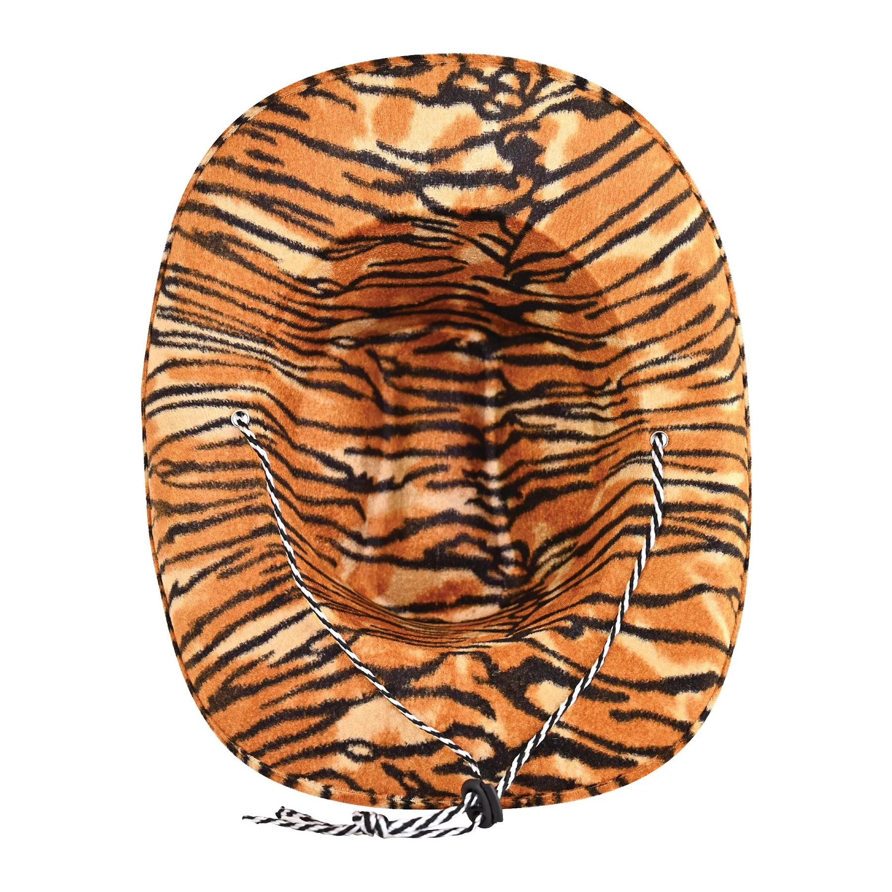 Tiger Print Cowboy Hat (6 Per Case)
