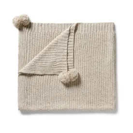Wilson and Frenchy Organic Knitted Blanket - Cookie and Cream